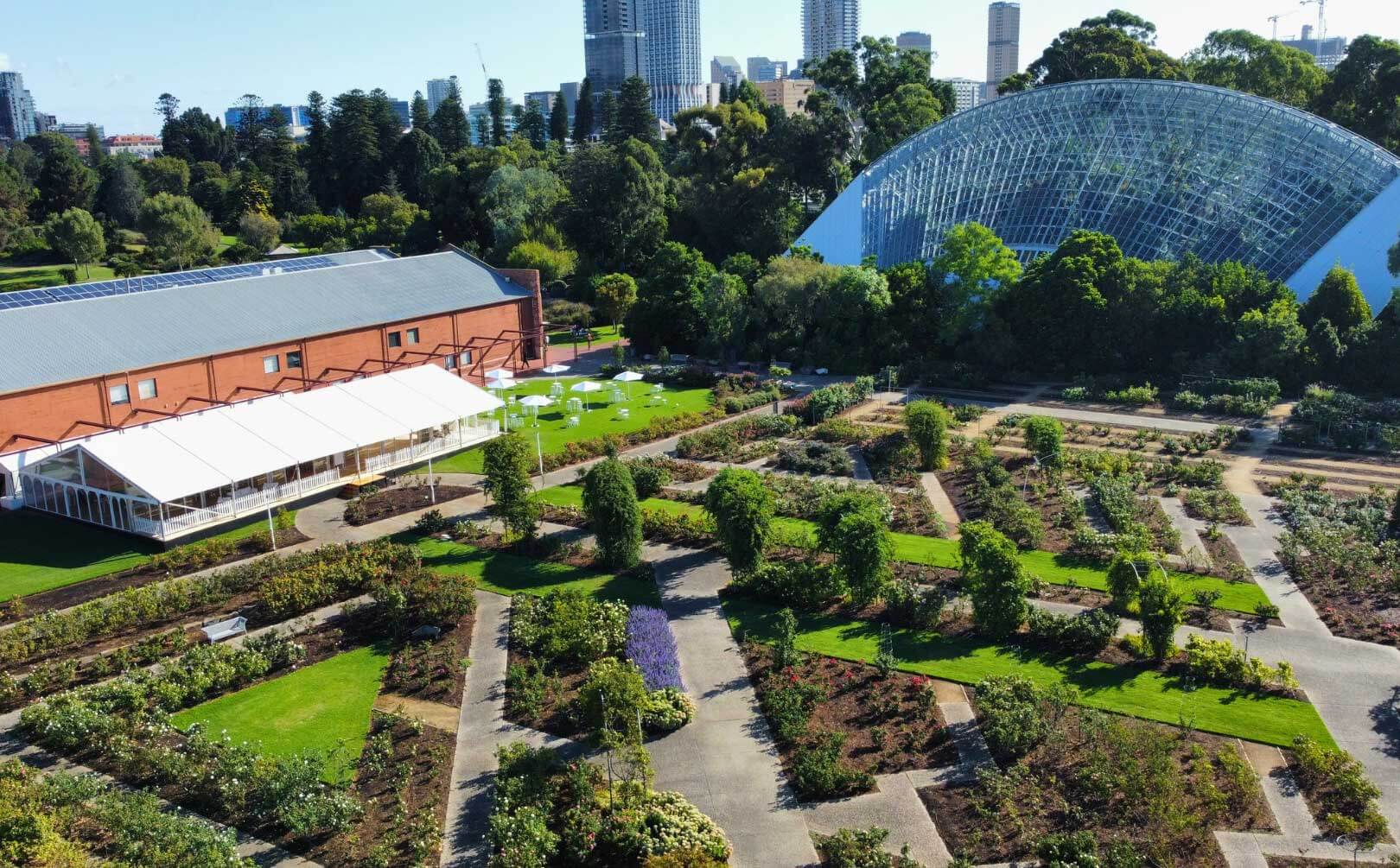 Marquee exterior Adelaide Botanic Gardens