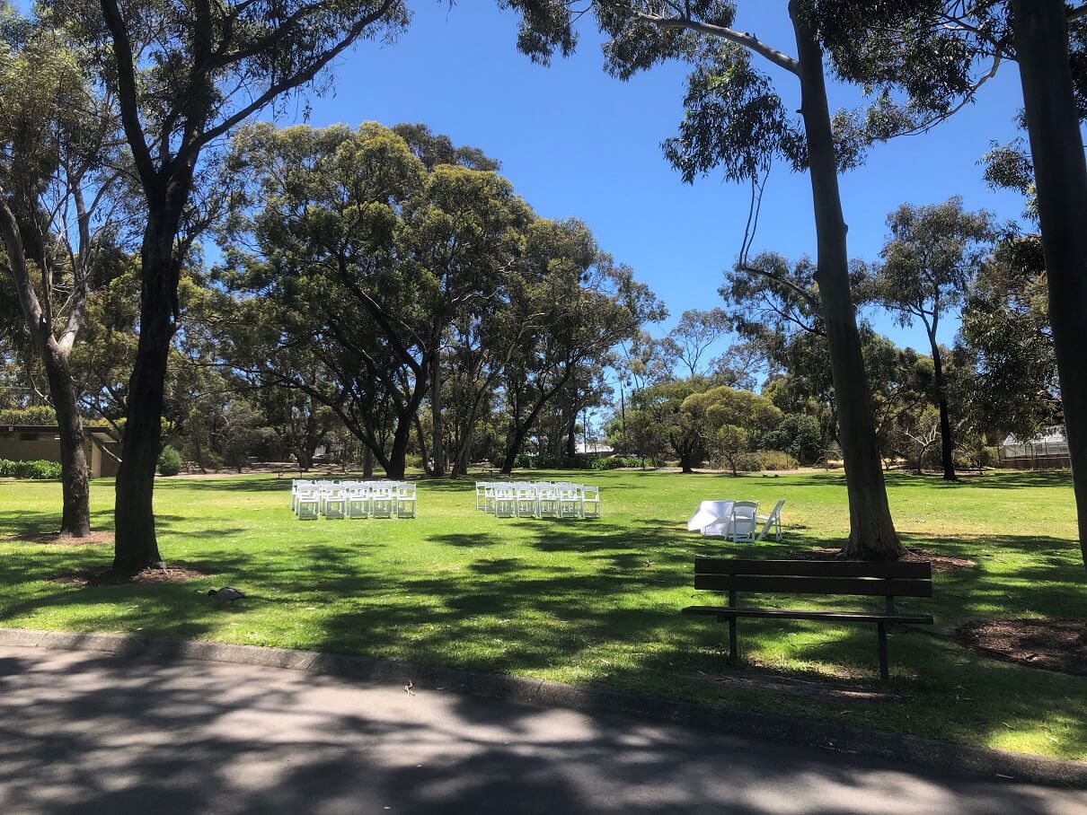 Main Lawn outdoor wedding ceremony