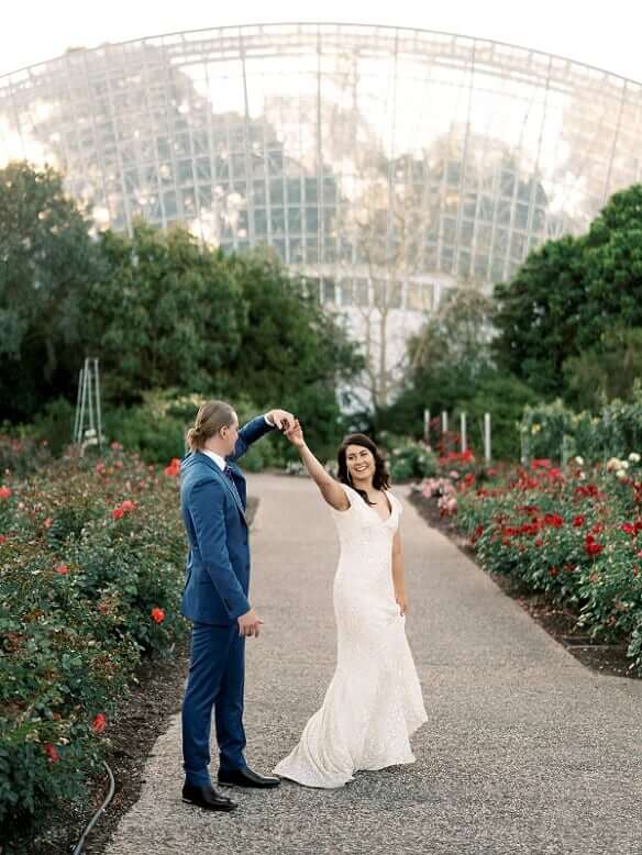 Couple at Rose Pavilion